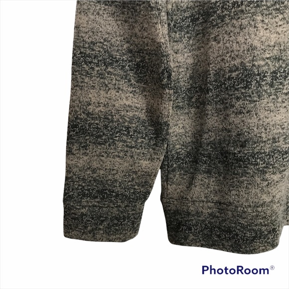 Eddie Bauer Taupe Tan Black Fleece Pullover - Picture 6 of 11